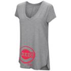 Women's Under Armour Cincinnati Reds Pride Hem Graphic Tee, Size: Small, Med Grey