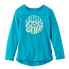 Girls 4-6x Adidas High-low Long-sleeved Graphic Tee, Size: 6, Turquoise/blue (turq/aqua)