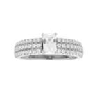 14k Gold 1 Carat T.w. Igl Certified Diamond Emerald Cut Engagement Ring, Women's, Size: 5, White