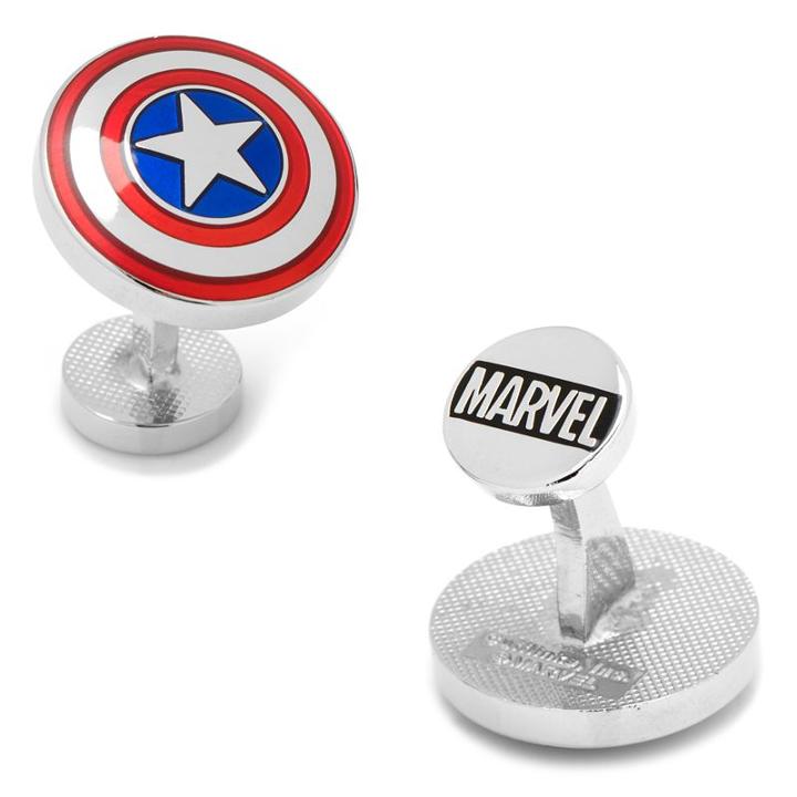 Marvel The Avengers Captain America Shield Cuff Links, Men's, Multicolor