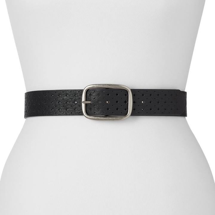 Relic Perforated Reversible Belt - Extended Size, Women's, Size: 2xl, Grey (charcoal)
