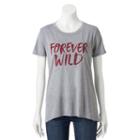 Juniors' Forever Wild Graphic Tee, Girl's, Size: Xs, Ovrfl Oth