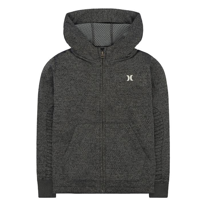 Boys 4-7 Hurley Moto Rib Zip-up Hoodie, Size: 6, Oxford