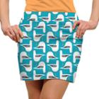 Women's Loudmouth Bird Print Golf Skort, Size: 10, Brt Blue