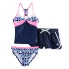 Girls 7-16 & Plus Size Zeroxposur 3-pc. Tankini Set, Size: 10, Pink