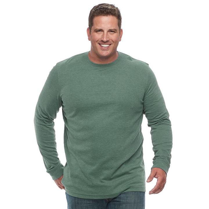 Big & Tall Croft & Barrow&reg; Classic-fit Stretch Performance Crewneck Tee, Men's, Size: L Tall, Lt Green