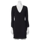 Juniors' Almost Famous Bell Sleeve Dress, Teens, Size: Small, Black