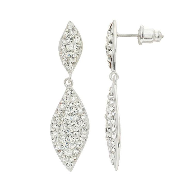 Confetti Crystal Marquise Drop Earrings, Women's, White
