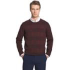 Big & Tall Van Heusen Classic-fit Plaid Crewneck Sweater, Men's, Size: Xl Tall, Dark Red