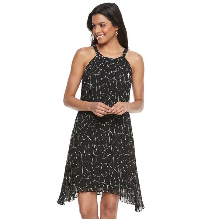 Women's Apt. 9&reg; Pleated Shark-bite Shift Dress, Size: 10, Oxford