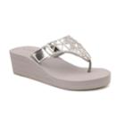 Olivia Miller Pompano Women's Wedge Sandals, Size: 10, Light Grey