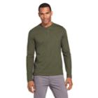 Men's Van Heusen Never Tuck Slim-fit Henley, Size: Xl, Green