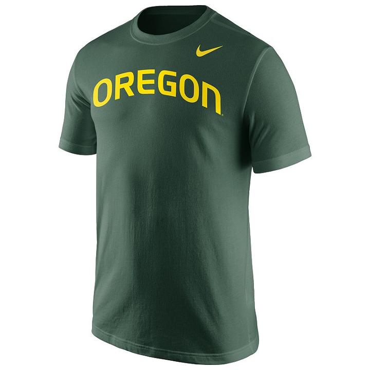Men's Nike Oregon Ducks Wordmark Tee, Size: Xl, Green