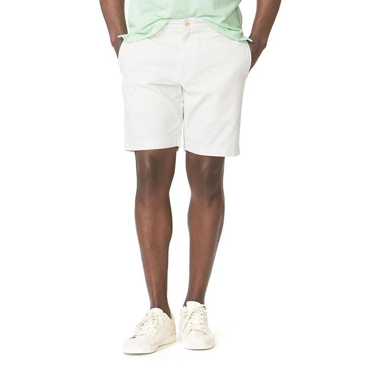 Men's Chaps Stretch Twill Shorts, Size: 33, White