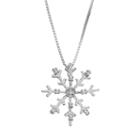 Diamond Classics Sterling Silver 1/10 Carat T.w. Diamond Snowflake Pendant, Women's, Size: 18, White