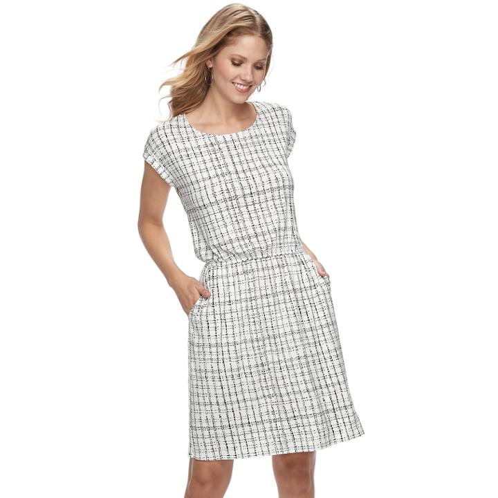 Women's Apt. 9&reg; Cinched T-shirt Dress, Size: Large, Natural