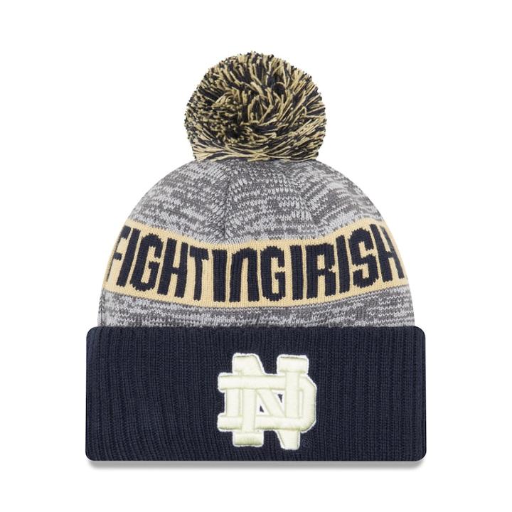 Adult New Era Notre Dame Fighting Irish Sport Knit Beanie, Men's, Blue (navy)