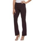 Women's Apt. 9&reg; Brynn Midrise Pull-on Bootcut Dress Pants, Size: 6, Drk Purple