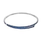 Sterling Silver Blue Cubic Zirconia Bypass Bracelet, Women's