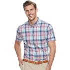 Big & Tall Izod Regular-fit Plaid Chambray Button-down Shirt, Men's, Size: 3xb, Pink