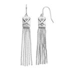 Jennifer Lopez Box Chain Fringe Earrings, Women's, Silver