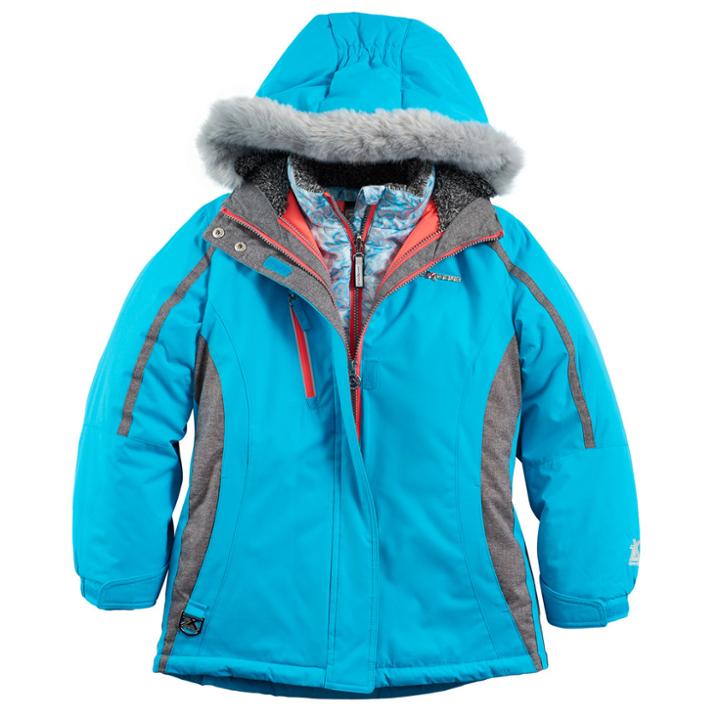 Girls 7-16 Zeroxposur Kiara Heavyweight Faux-fur Trim Systems Jacket, Size: 7-8, Light Blue