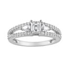 14k White Gold 1 Carat T.w. Diamond Engagement Ring, Women's, Size: 9
