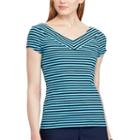 Women's Chaps V-neck Tee, Size: Xl, Blue (navy)