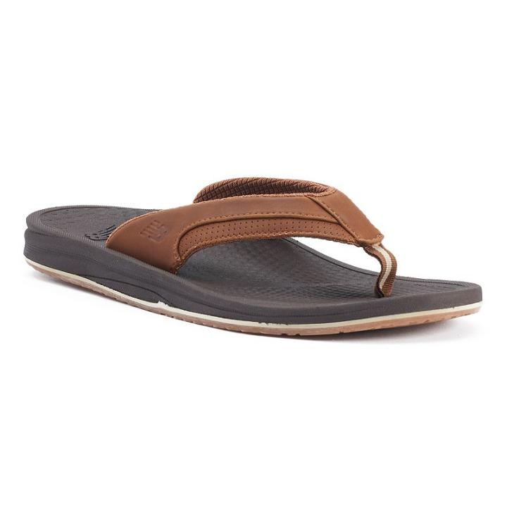 New Balance Purealign Recharge Men's Water-resistant Flip Flops, Size: Medium (10), Med Brown