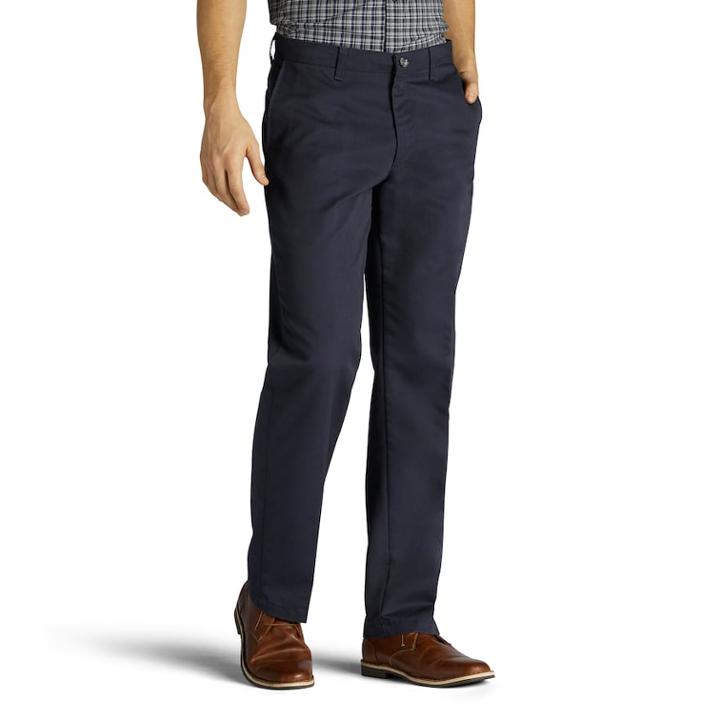 Big & Tall Lee Total Freedom Relaxed-fit Comfort Stretch Pants, Men's, Size: 44x32, Blue (navy)