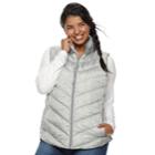 Juniors' Plus Size So&reg; Puffer Vest, Teens, Size: 3xl, Light Grey