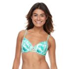 Mix-and-match Palm Push Up Bikini Top, Girl's, Size: Xl, Lt Green