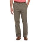 Men's Croft & Barrow&reg; Classic-fit Easy-care Stretch Flat-front Pants, Size: 34x32, Med Green