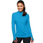Women's Champion Thermatrix 1/4-zip Base Layer Top, Size: Medium, Med Blue
