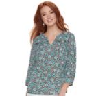 Women's Elle&trade; Peasant Top, Size: Xxl, Light Blue