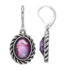 Dana Buchman Oval Nickel Free Drop Earrings, Women's, Purple