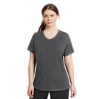 Plus Size Champion V-neck Tee, Women's, Size: 3xl, Dark Grey