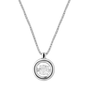 Forever Classic Sterling Silver 1/5 Carat T.w. Lab-created Moissanite Pendant, Women's, Size: 18, White