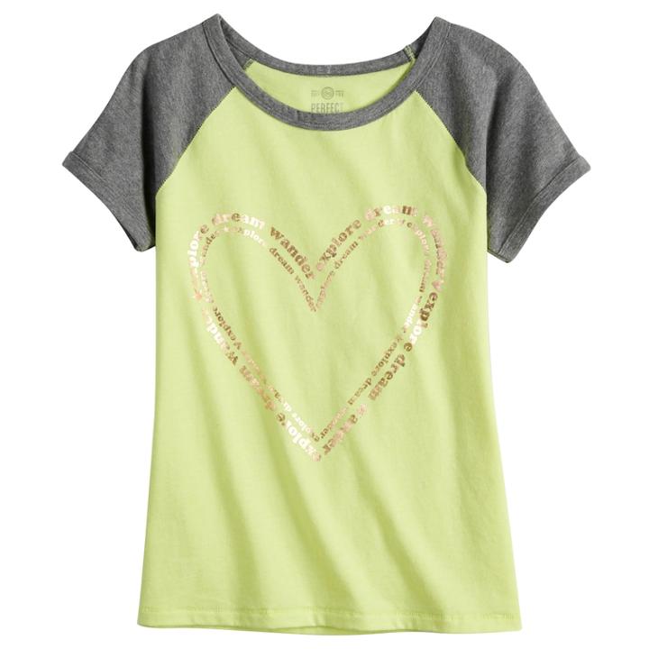 Girls 7-16 & Plus Size So&reg; Raglan Sleeve Tee, Size: 12 1/2, Brt Yellow