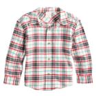 Baby Boy Jumping Beans&reg; Plaid Flannel Button Down Shirt, Size: 18 Months, White
