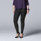 Plus Size Simply Vera Vera Wang Snakeskin Print Leggings, Women's, Size: 1xl, Black