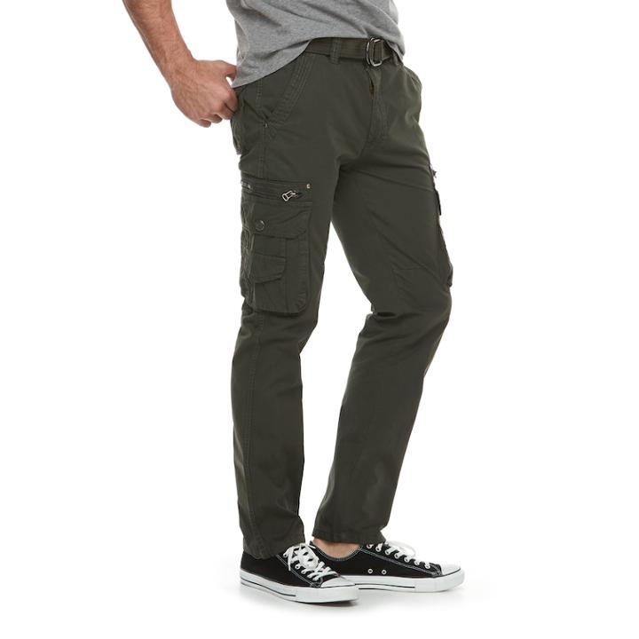 Men's X-ray Belted Cargo Pants, Size: 32, Grey (charcoal)