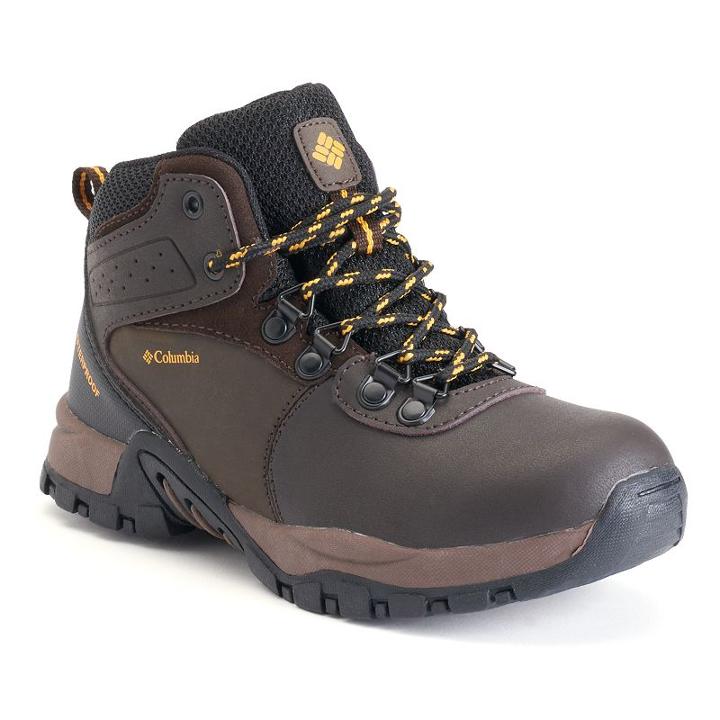 Columbia Newton Ridge Boys' Waterproof Hiking Boots, Boy's, Size: 2, Lt Brown