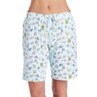 Women's Jockey Pajamas: Printed Bermuda Sleep Shorts, Size: Large, Turquoise/blue (turq/aqua)