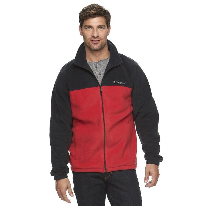 Men's Columbia Flattop Ridge Fleece Jacket, Size: Xxl, Med Red