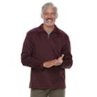 Men's Haggar In-motion Stretch Quarter-zip Pullover, Size: Xl, Drk Purple