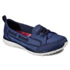 Skechers Microburst Flat Gore Women's Shoes, Size: 5.5, Blue (navy)