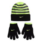 Boys 4-20 Nike Snow-striped Hat & Gloves Set, Oxford