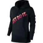 Women's Nike Club Just Do It Hoodie, Size: Xs, Grey (charcoal)