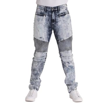 Men's True Luck Coles Moto Slim-fit Jeans, Size: 38x34, Light Blue